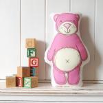Pink Ted - printed softie